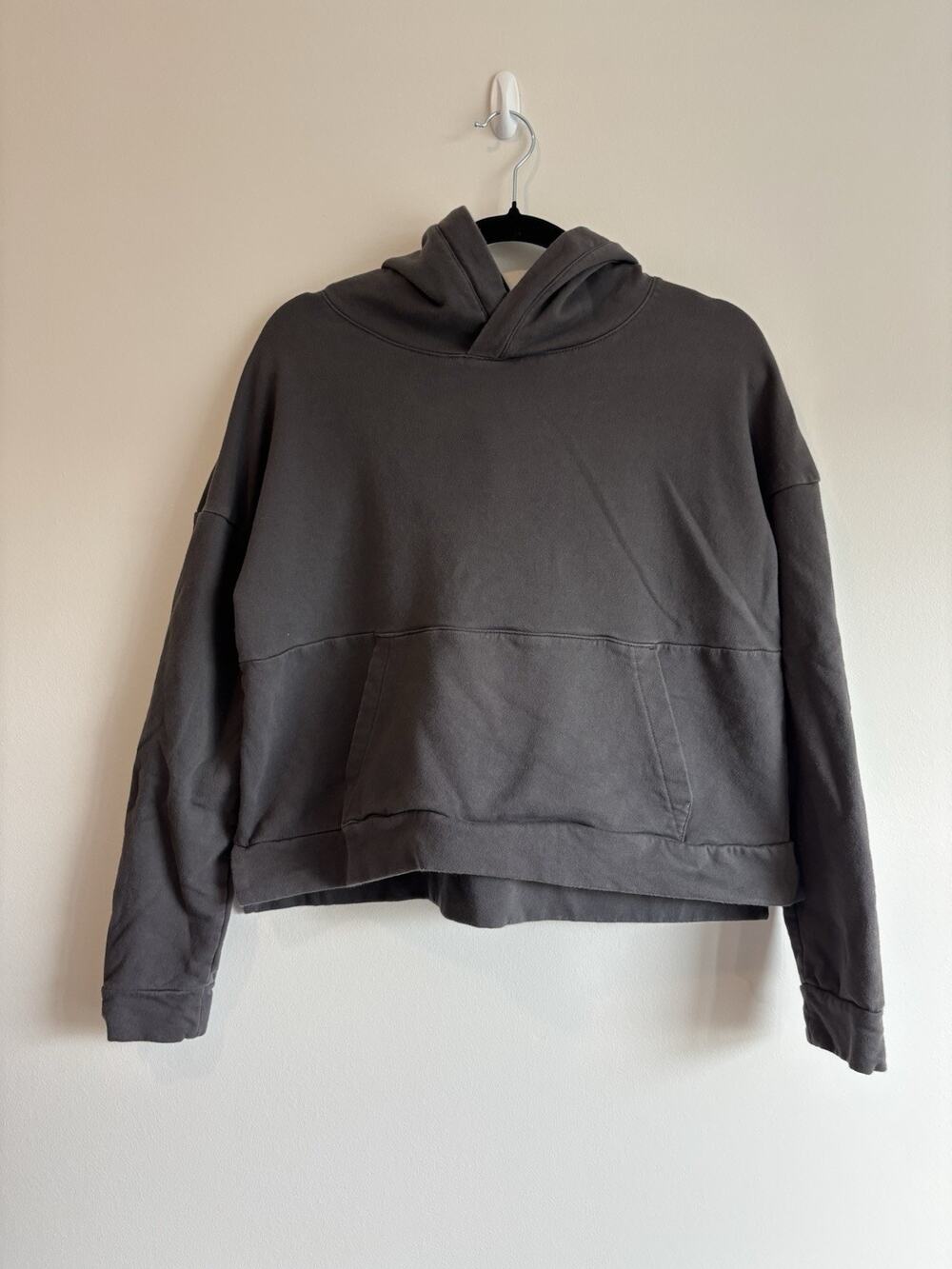 FLX Gray Cropped Hoodie Women Size Médium